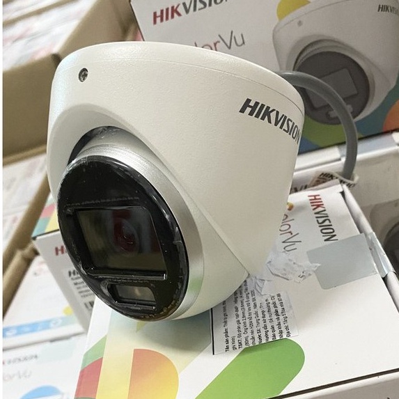 Camera HDTVI ColorVu 5MP Bán Cầu HIKVISION DS-2CE70KF0T-MFS Vỏ Sắt, Chống Nước - Bảo Hành 24 Tháng