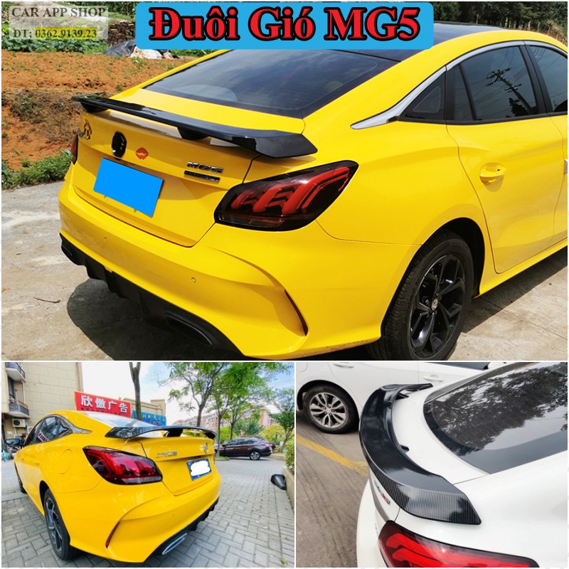 Đuôi gió Thể Thao Lắp Cho Xe MG5 , 6 Hàng Cao Cấp Chất Liệu Nhựa ABS