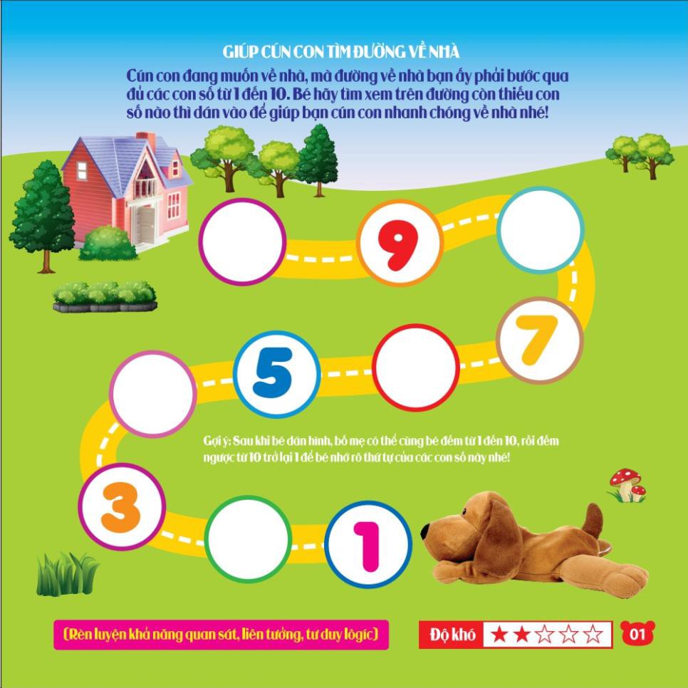 Sách - Rèn luyện phát triển trí óc cho trẻ( 2-6 tuổi) bóc dán hình thông minh IQ-EQ-CQ - C | BigBuy360 - bigbuy360.vn