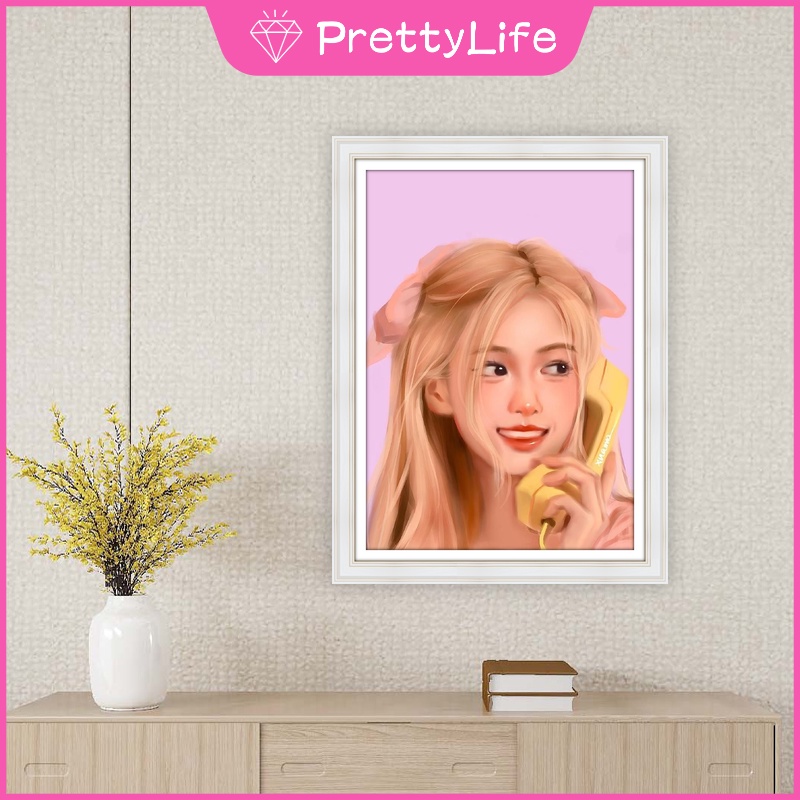Bộ tranh đính đá 5D DIY hình nhóm nhạc Blackpink 30x40cm
