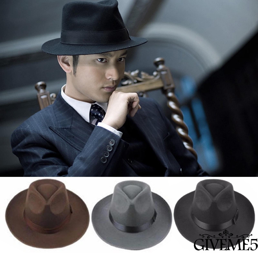 Nón phớt phong cách cổ điển thời trang Unisex