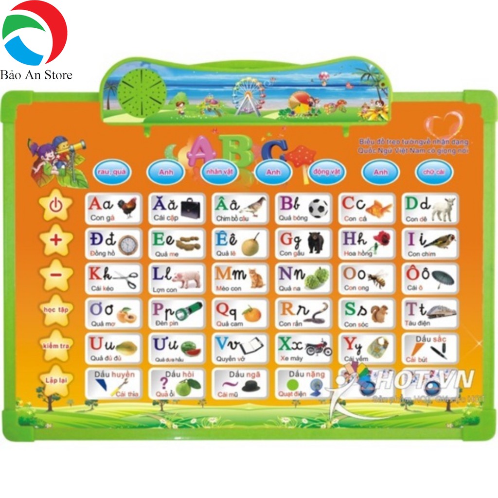 Bảng chữ viết phát tiếng đa năng ANH- VIỆT 7 trong 1