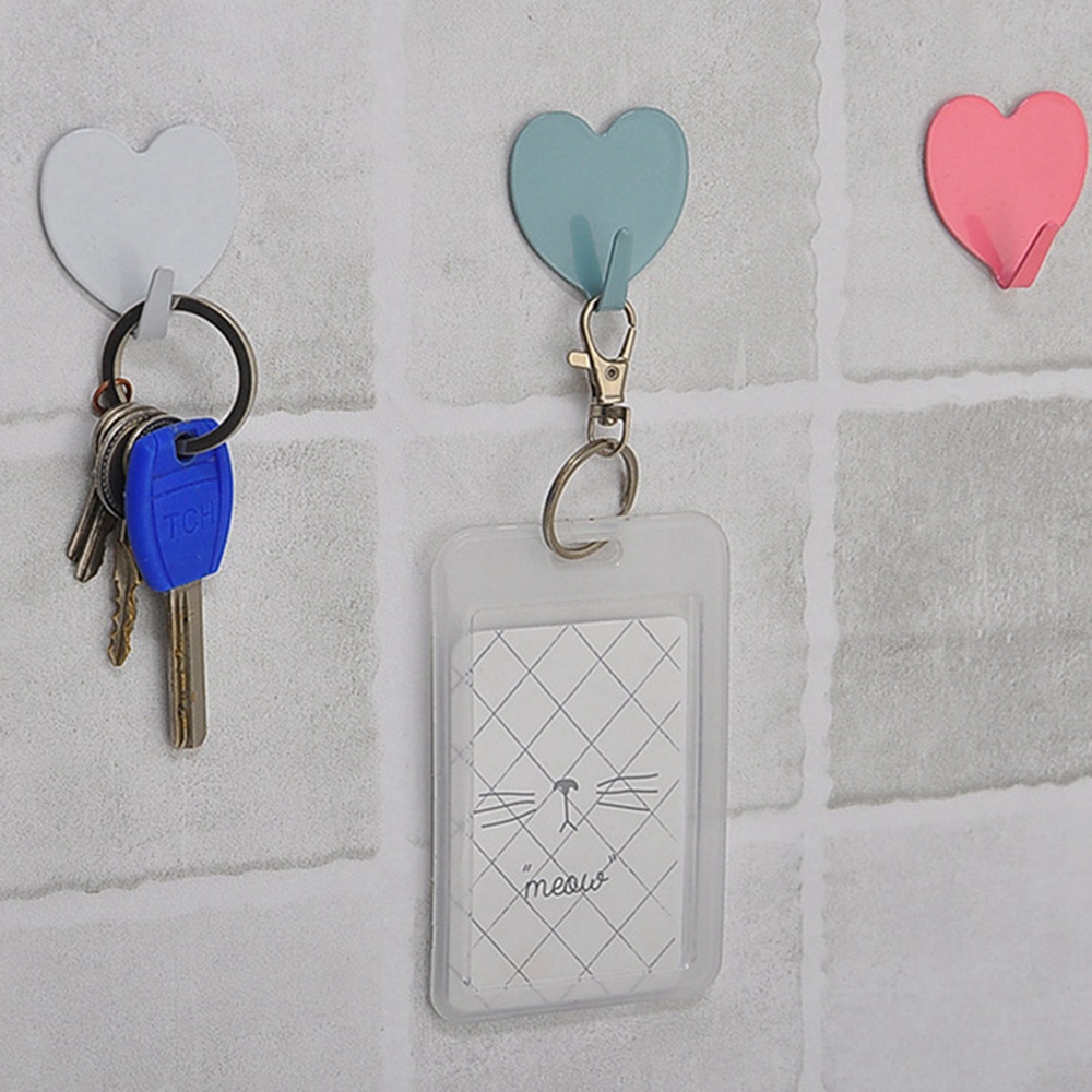 Epoch Set 1 / 5 Móc Treo Đồ Dán Tường Hình Trái Tim Dễ Thương