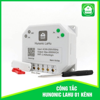 Công tắc hunonic lahu wifi 1 kênh công suất lớn 4000w - hàng chính hãng bh 12 tháng