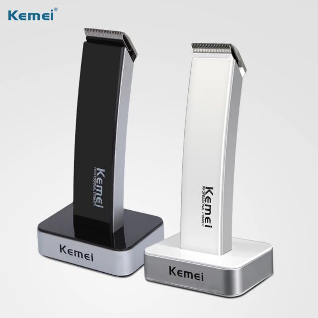 Kemei Tông đơ cắt tóc chính hãng kèm đế sạc rời đi kèm combo 3 đầu thay thế P6756