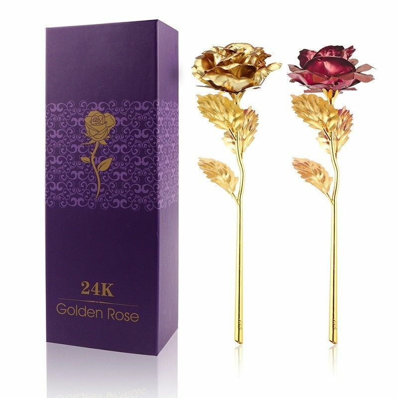 Hoa Hồng Mạ Vàng 24K Dùng Làm Quà Tặng Valentine