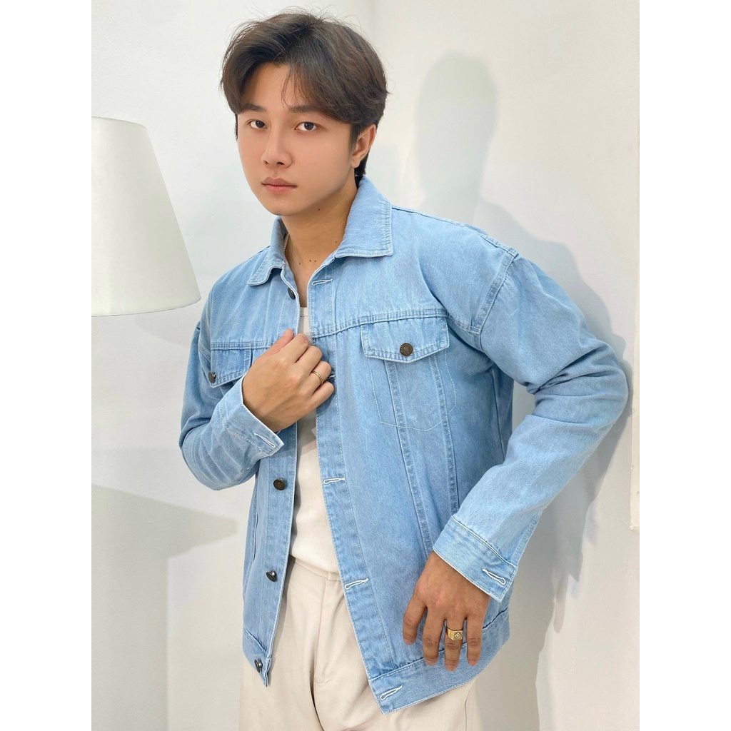 Áo khoác jean Nam from rộng cao cấp phong cách Hàn Quốc M Fashion KN04