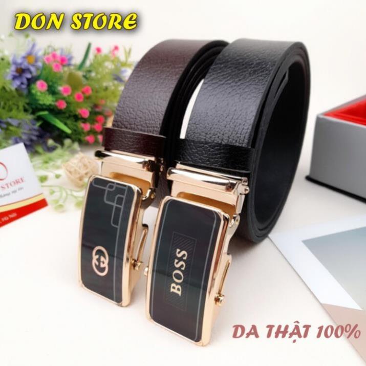 Dây Lưng, Dây Nịt Nam Da Thật 100% Đầu Khóa Hợp Kim Thép Không Rỉ Cao Cấp Gia Công Tại Việt Nam ( BH 12 Tháng) New Đẹp
