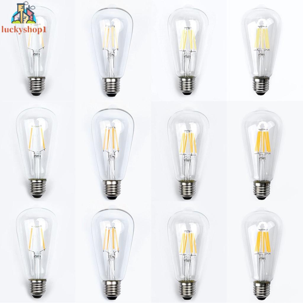 Ánh sáng trắng 2W-8W ST64 E27 Bóng đèn LED sợi vonfram giả cổ điển không thể thay đổi