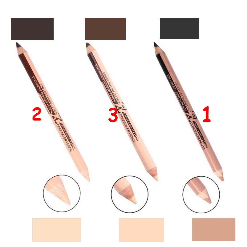 Bút kẻ mắt + che khuyết điểm 2 trong 1 bền màu chống nước