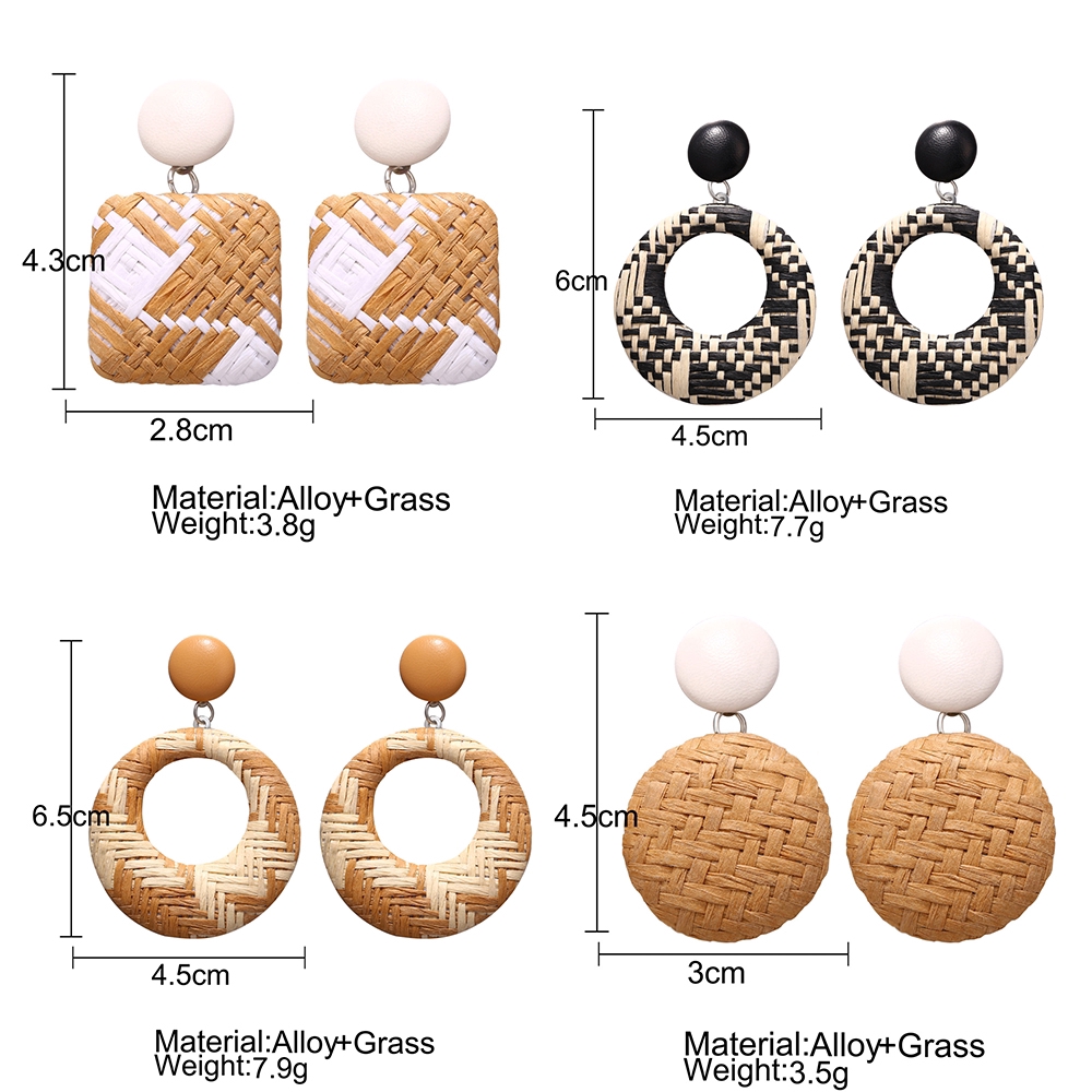 Khuyên tai nữ Smileday phối mặt hình tròn nhiều kiểu dáng độc đáo