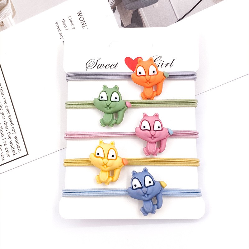 Dây thun cột tóc buộc tóc hình con sóc cute 047