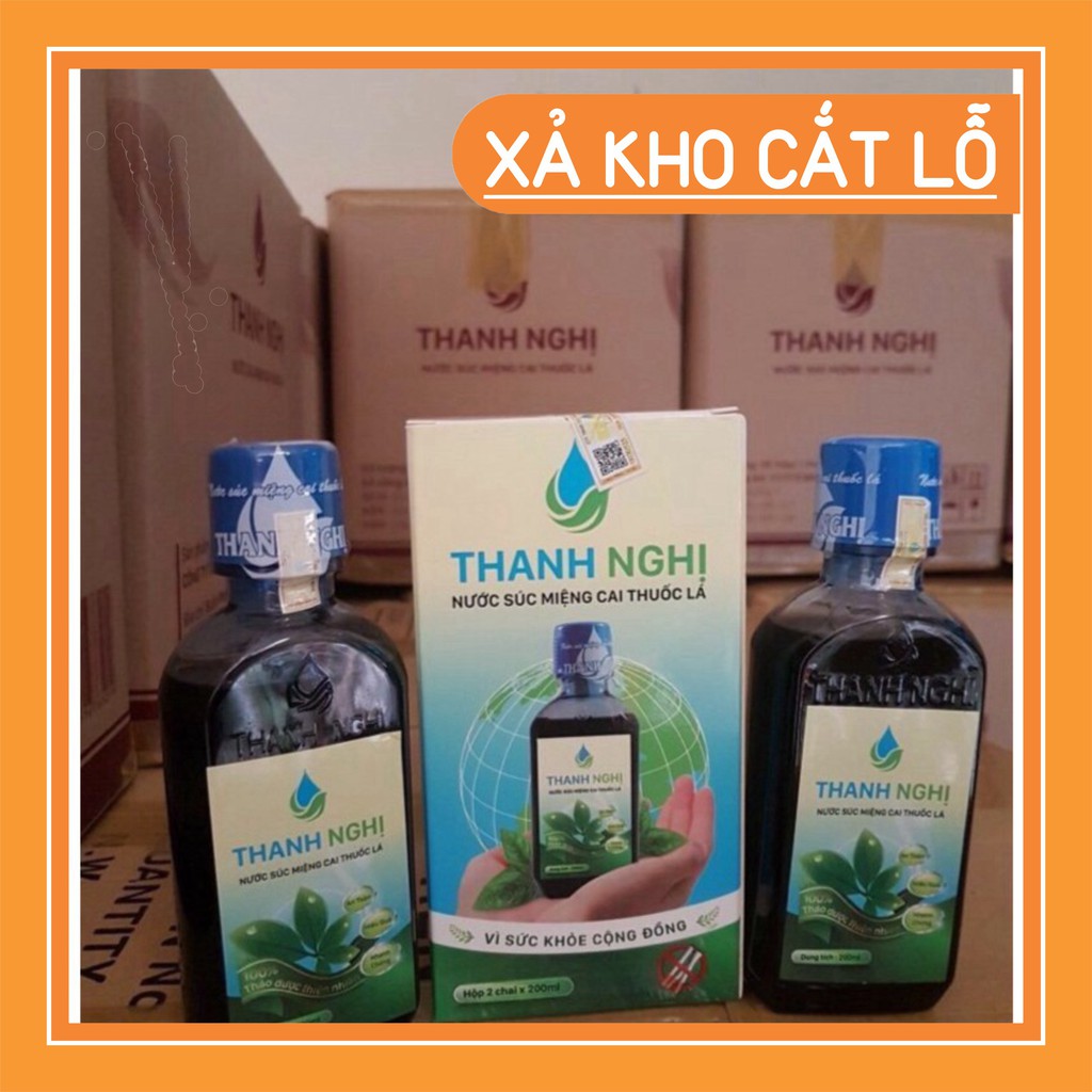 2 chai Nước súc miệng cai thuốc lá Thanh Nghị (bao test hàng)