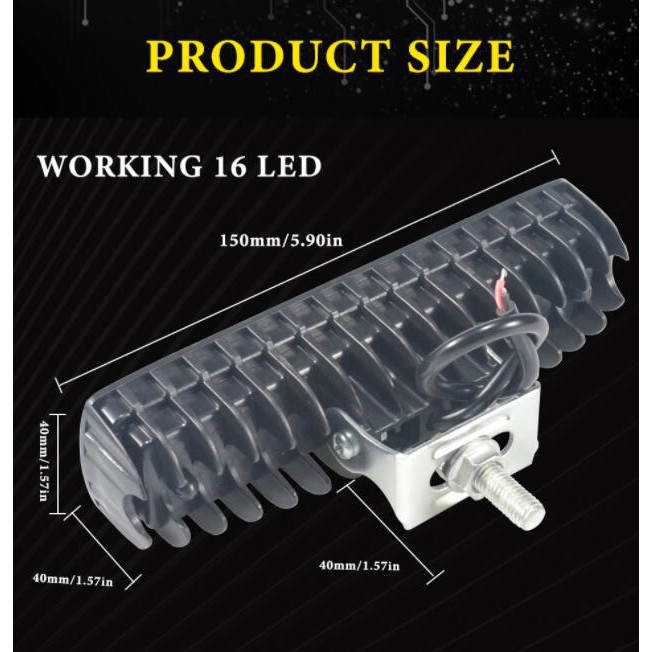 Đèn pha led LYMOYO 48W 12V cho xe tải/ mô tô