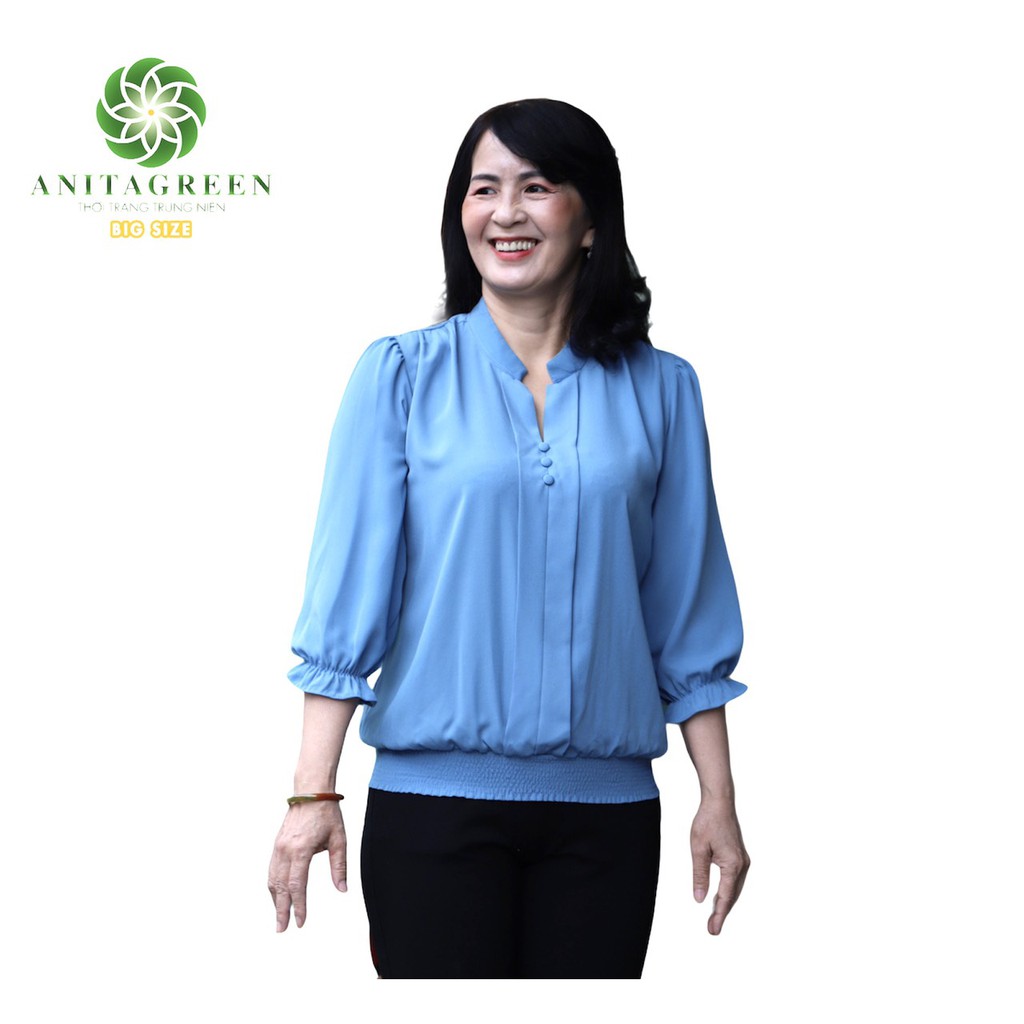 áo trung niên tay lửng giấu bụng cho người lớn tuổi  (thời trang trung niên anitagreen) tk212n | BigBuy360 - bigbuy360.vn