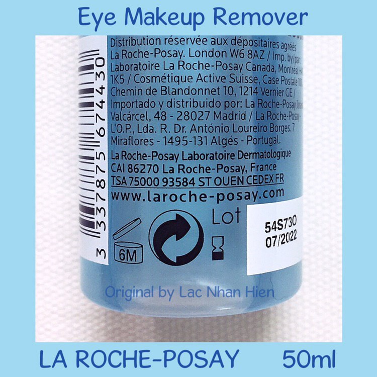 [50ml] NƯỚC TẨY TRANG MẮT LA ROCHE-POSAY CHO DA NHẠY CẢM ❤ LA ROCHE-POSAY RESPECTISSIME WATERPROOF EYE MAKE-UP REMOVER