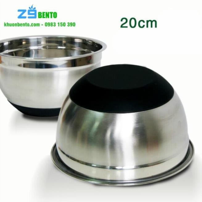 Tô trộn bột inox không gỉ 20cm - Cao cấp