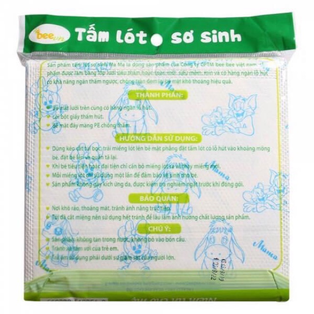 Tấm Lót Sơ Sinh, Tấm Lót Phân Su MAMA 30 Tấm / Bịch ( 20 x 20cm)♥️ SỐ 1 VIỆT NAM