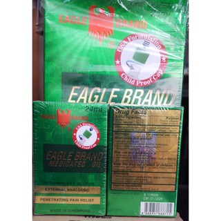 Dầu gió xanh con ó Eagle Brand Medicated Oil 24ml của Mỹ