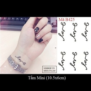 Xăm dán Tattoo chữ B425