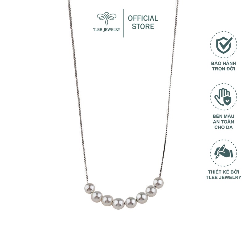 Dây chuyền bạc nữ TLEE gắn ngọc trai nhân tạo nữ tính TleeJewelry D0115