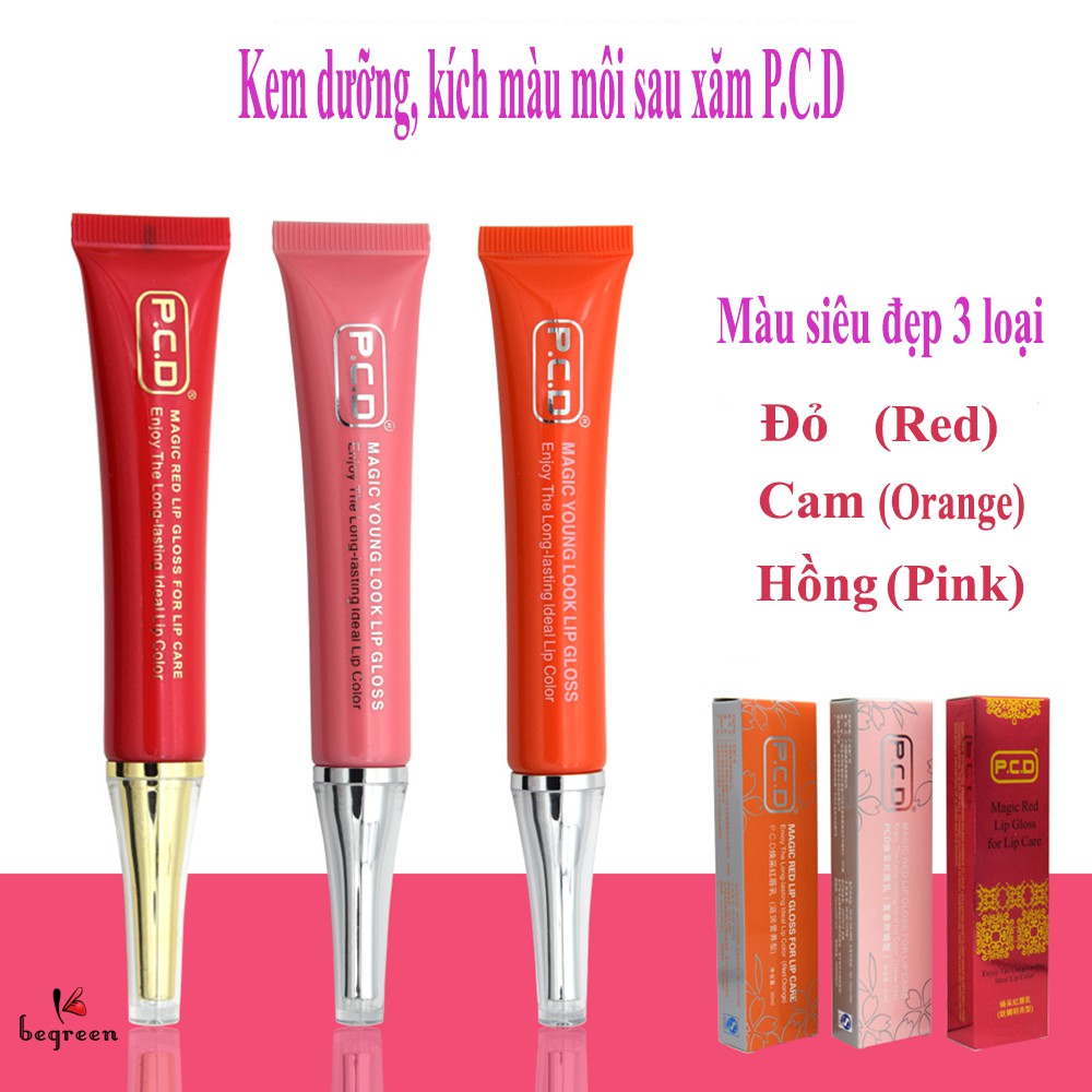 Kem chăm sóc & kích màu môi sau xăm hãng PCD dùng là mê