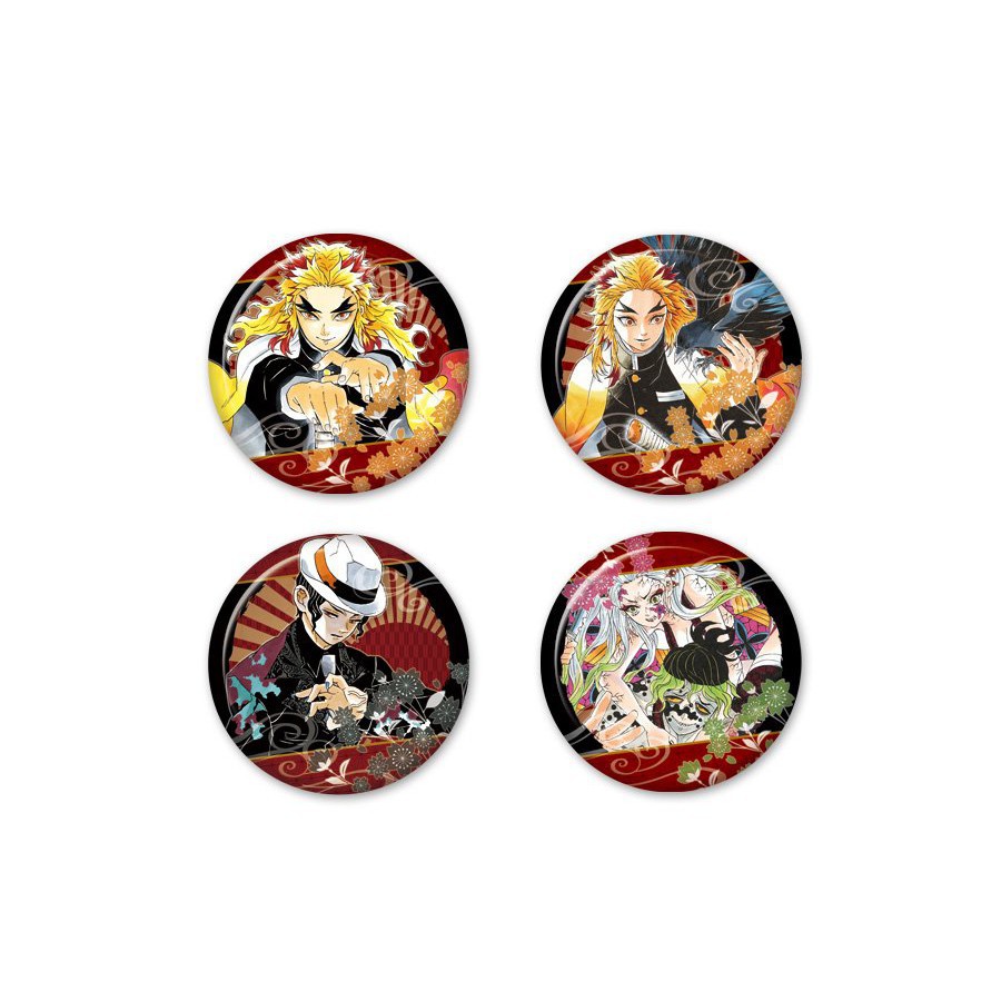 ( 1 chiếc ) Huy hiệu cài áo in hình KIMETSU NO YAIBA pin cài áo anime chibi 16 mẫu