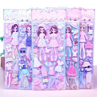 🔥SP HOT🔥Bộ sticker dán trang trí 3D công chúa đáng yêu cho bé