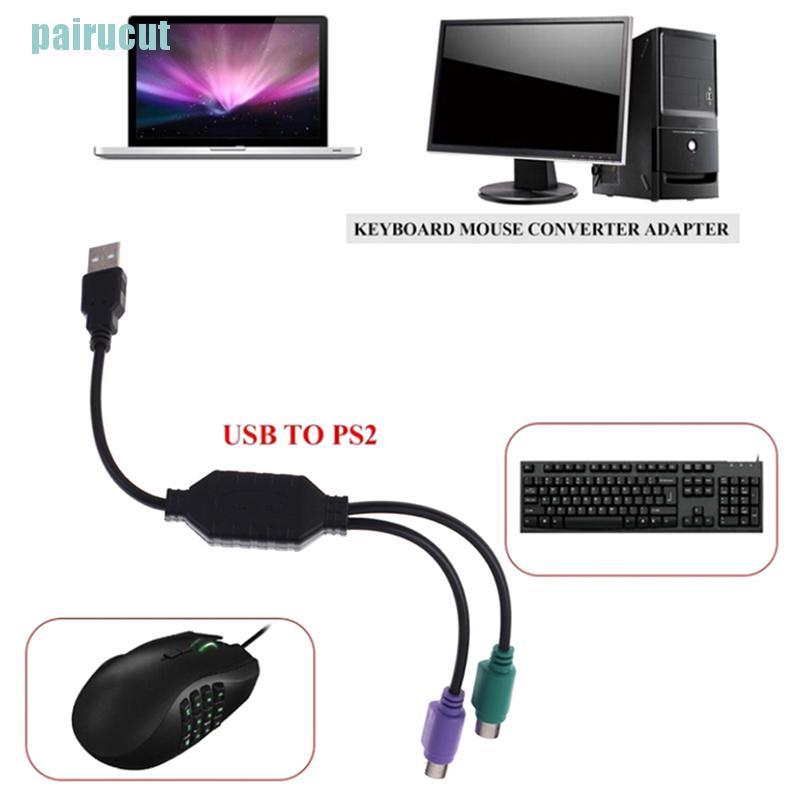 1 Cáp Chuyển Đổi Usb Male Sang Dual Ps2 Female Cho Bàn Phím / Chuột