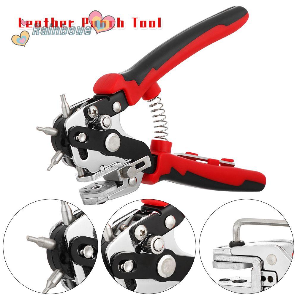 Dụng Cụ Đục Lỗ Dây Da/Dây Đồng Hồ Màu Cầu Vồng DIY