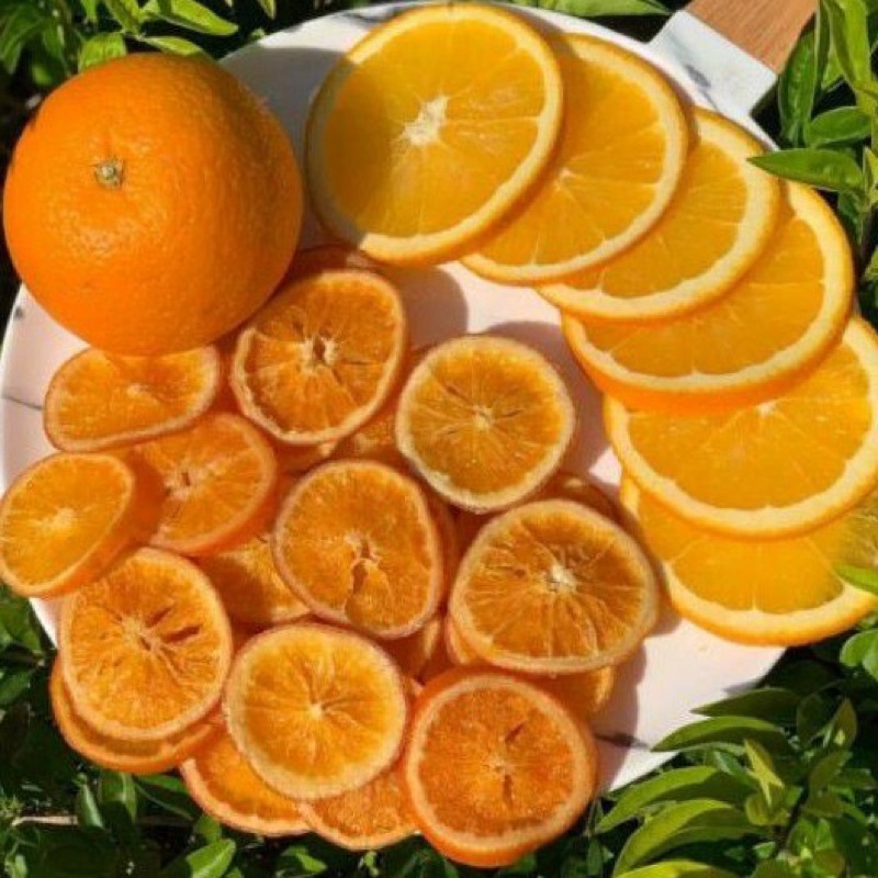 Bán Buôn 1 kg Cam vàng thái lát sấy khô vàng ươm