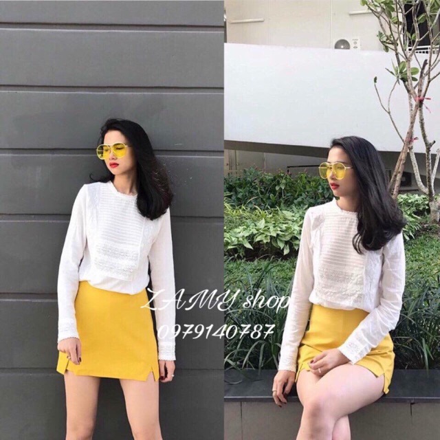 Chân váy xẻ Zara