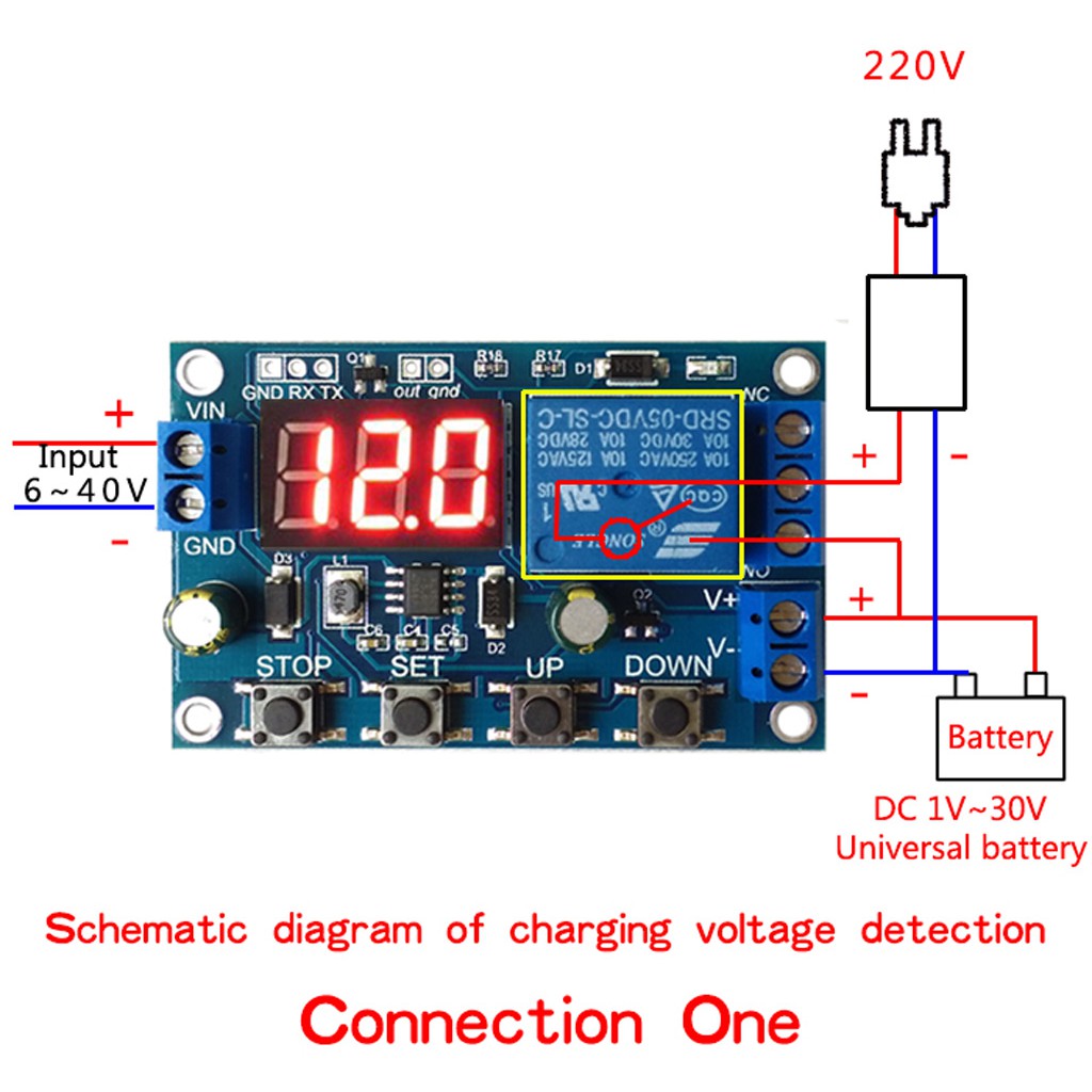 Bộ Sạc Pin Lithium 18650 Với Bộ Chuyển Đổi 6-40V