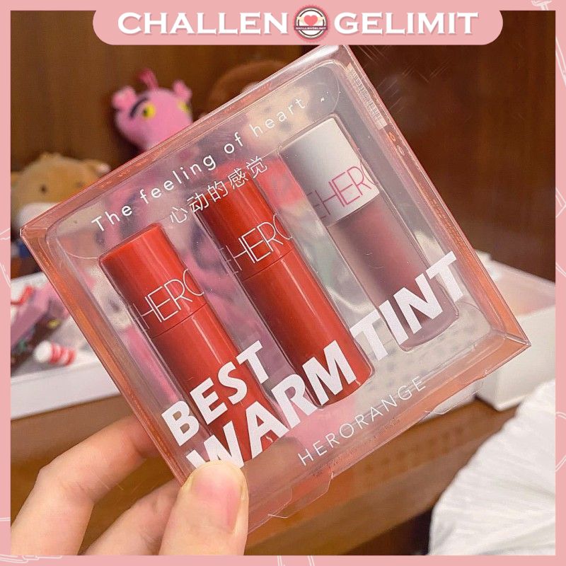 Set 3 Cây Son Kem Lì MINI Herorange Fluffy Lip Glaze KK | BigBuy360 - bigbuy360.vn