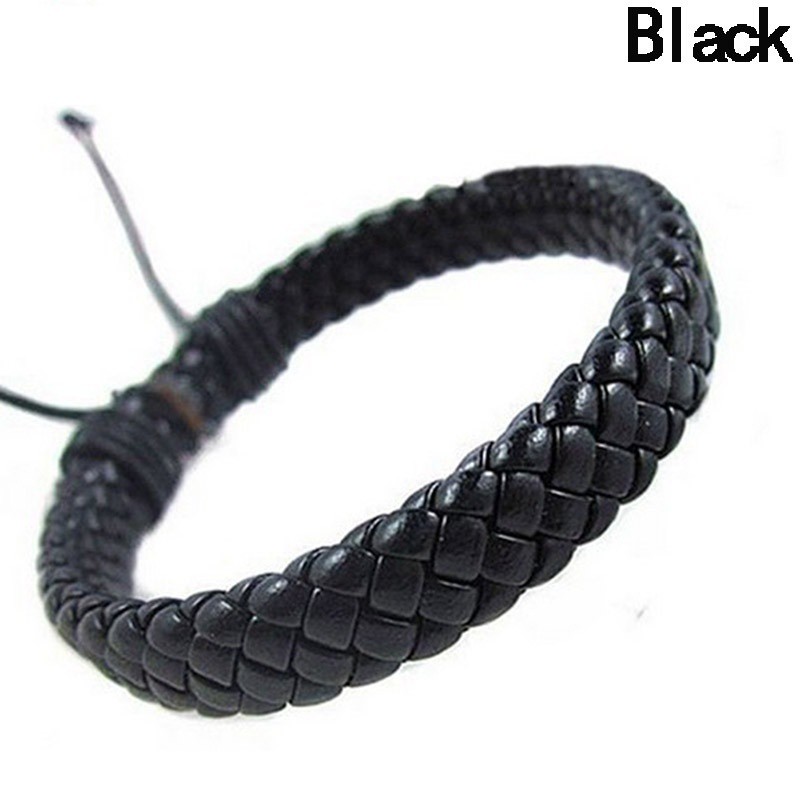 flowersqueen Vòng tay da tết phong cách vintage cho nam và nữ