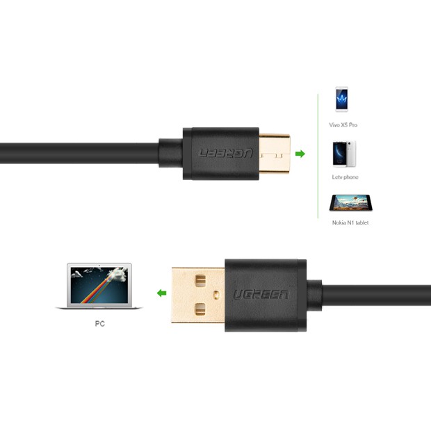 Cáp USB 3.1 Type C sang USB 2.0 dài 0.5m Ugreen 30158