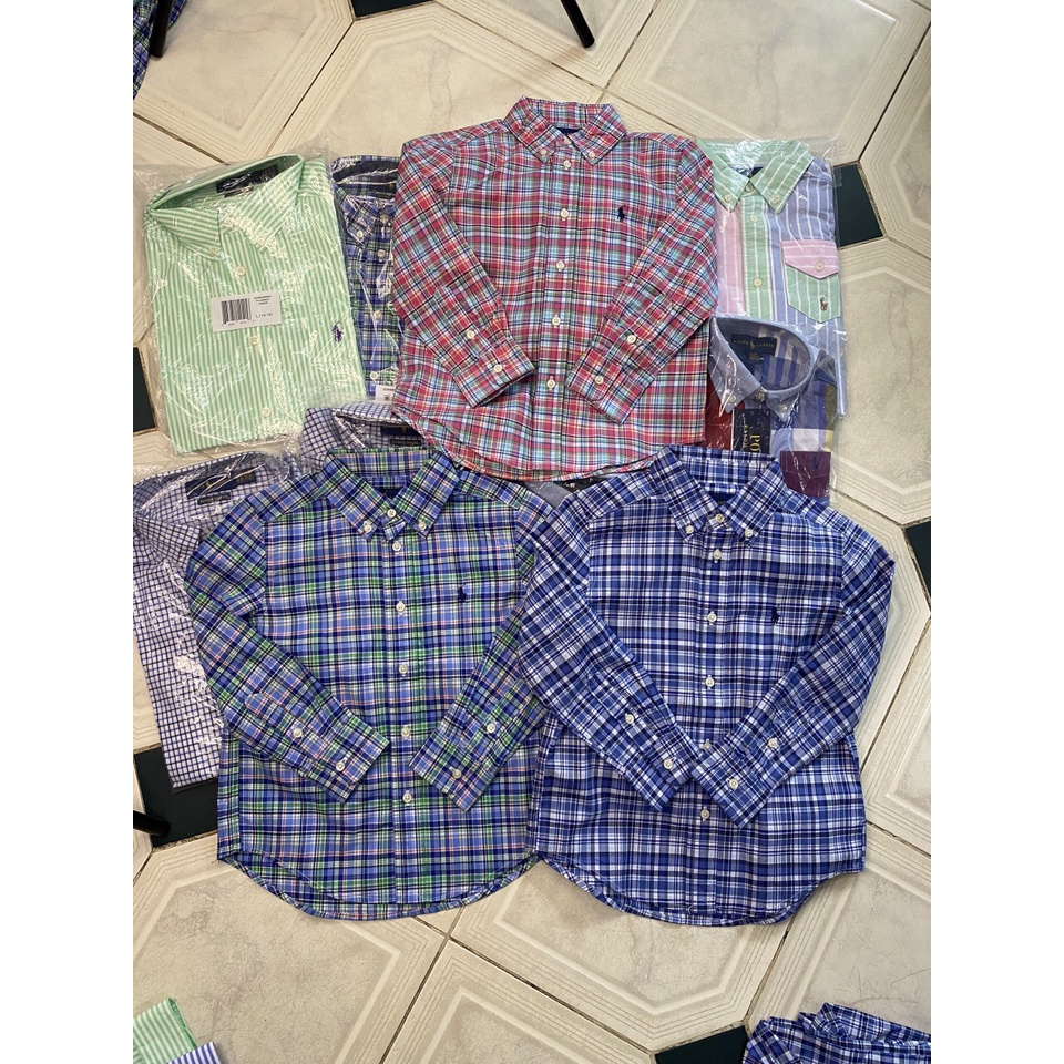 Áo Sơ Mi Dài Tay Bé Trai RALPH LAUREN Dư Xịn