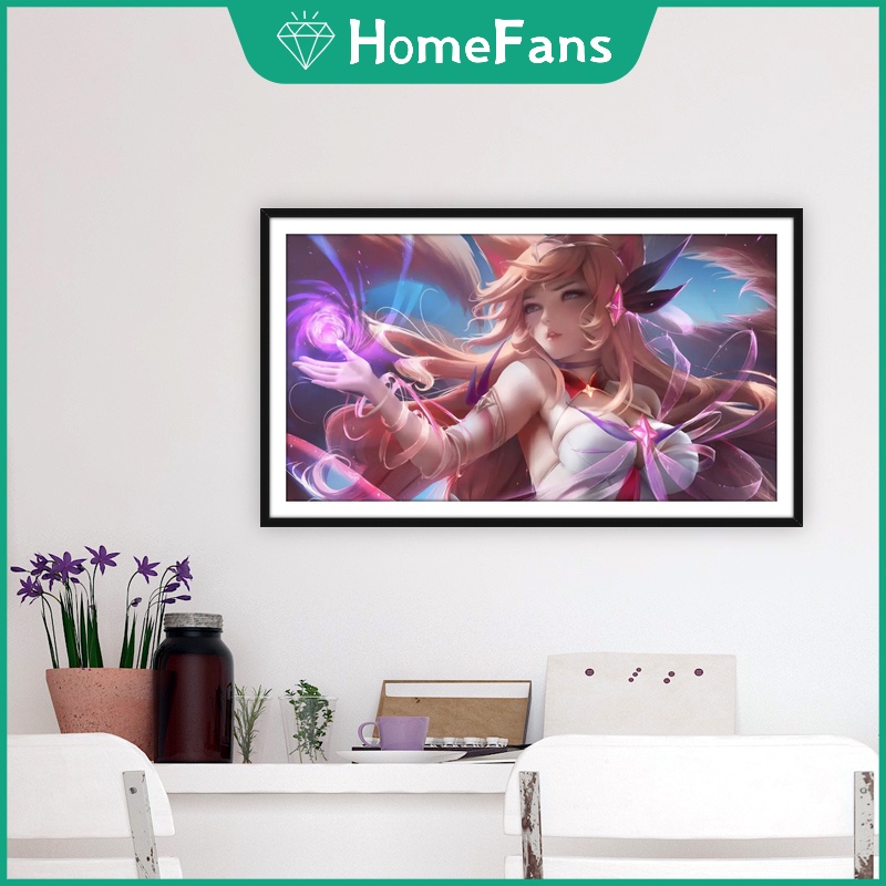 Bộ Tranh Đính Đá 5D Tự Làm 30x50cm Hình Cô Gái Hoạt Hình Cho Trang Trí Nhà