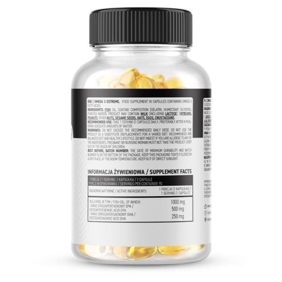 Viên Dầu Cá Siêu Cô Đặc Ostrovit Omega 3 Extreme 500 EPA / 250 DHA 90 Viên