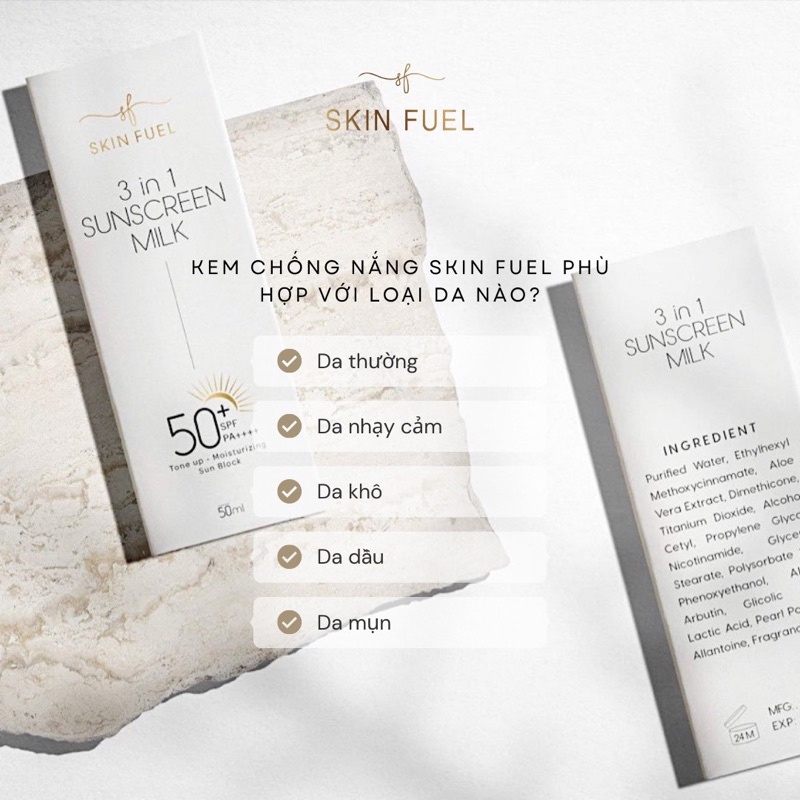 Kem chống nắng Skin Fuel - 50pa+++