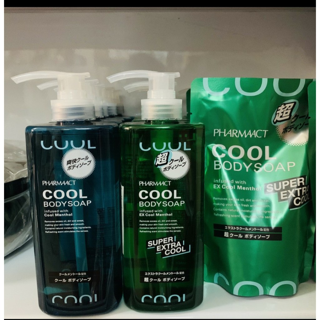 💥Hàng nhật💥Sữa tắm chai /túi Pharmaact Cool-Supper Cool nội địa nhật bản