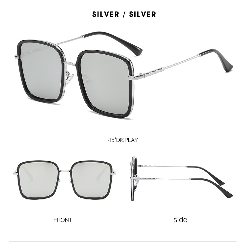 Kính mát thời trang gọng kim loại lớn cổ điển cho nam nữ