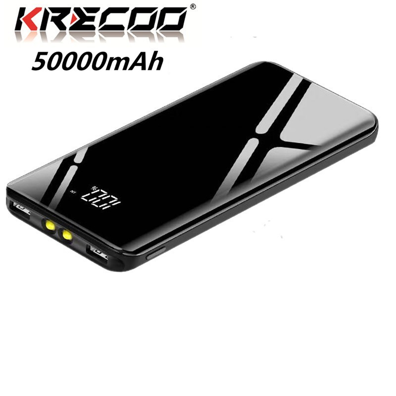 Sạc Dự Phòng KRECOO 50000mAh Siêu Mỏng Màn Hình Điện Tử Chất Lượng Cao