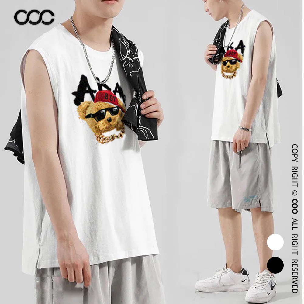 Áo ba lỗ Coo phom Unisex nam nữ cotton form rộng , áo sát nách TS001 | BigBuy360 - bigbuy360.vn