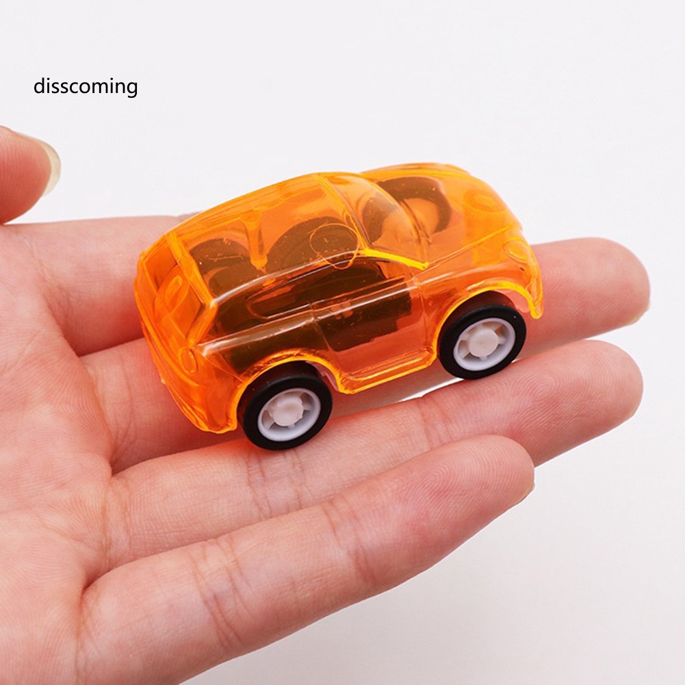 Đồ chơi xe hơi mini bằng nhựa trong suốt màu kẹo ngọt dành cho trẻ em