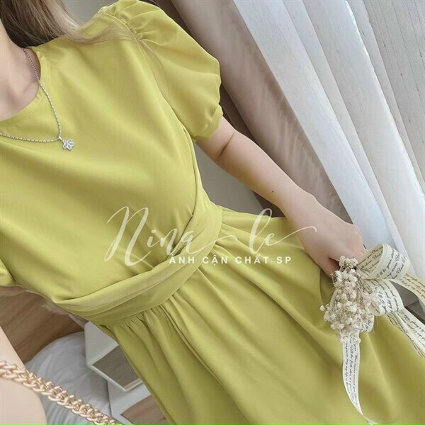 Đầm váy nữ thanh lịch cổ tròn họa tiết tôn dáng 3 màu sang trọng dự tiệc dạo phố đi chơi