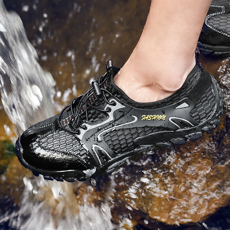 Giày thể thao leo núi cỡ lớn 39-50 màu xanh lá/ đen/ xám thời trang cho nam