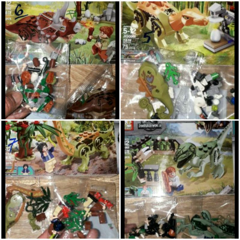 Lắp ráp 1 hộp Lego_Khu Vườn khủng long 90068 có nhiều chi tiết bằng nhựa ABS