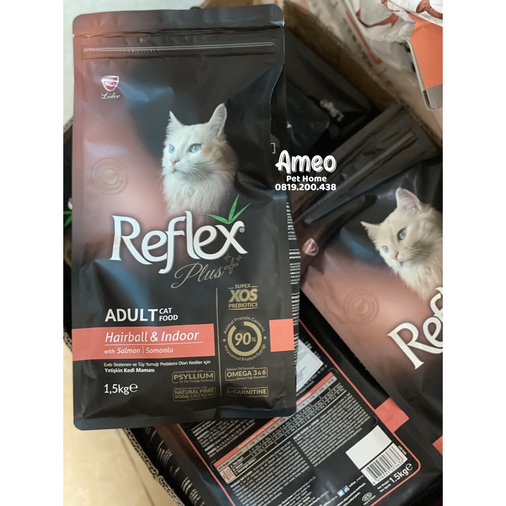 [Mã PET50 giảm 10% - tối đa 50K đơn 250K] Thức ăn mèo Reflex Plus tiêu búi lông 1,5kg nguyên seal | Reflex Plus HairBall