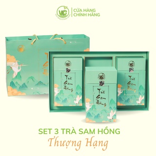 Set 3 Trà Sam Hồng [THƯỢNG HẠNG] Trà Thảo Dược Thanh Nhiệt Thanh Lọc Mát Gan An Thần Dễ Ngủ Hỗ Trợ Đau Dạ Dày